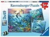 Puzzles 3x49 p - Le monde animal de l océan Puzzle;Puzzle enfant - Ravensburger