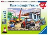 Stavby a vozidla 2x24 dílků 2D Puzzle;Dětské puzzle - Ravensburger