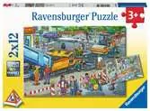 Chantier sur la route 2x12p Puzzle;Puzzles enfants - Ravensburger