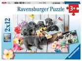 Les petites boules de poil2x12p Puzzle;Puzzle enfant - Ravensburger