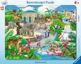 Puzzle cadre 30-48 p - Visite au zoo Puzzle;Puzzle enfant - Ravensburger