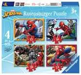 Ravensburger Marvel Spider-Man 4 in Box (12, 16, 20, 24pc) Jigsaw Puzzles Puzzles;Children s Puzzles - Ravensburger