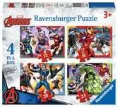 Disney Marvel Avengers 4 v 1 2D Puzzle;Dětské puzzle - Ravensburger