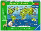 Ravensburger Animals of the World, 60pc Giant Floor Jigsaw Puzzle Puzzles;Children s Puzzles - Ravensburger