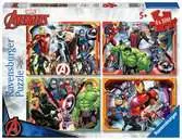 Marvel Avengers set 4x100 dílků 2D Puzzle;Dětské puzzle - Ravensburger