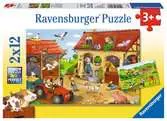 Práce na statku 2x12 dílků 2D Puzzle;Dětské puzzle - Ravensburger