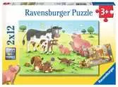 Puzzle, Famiglie animali, 2x12 Pezzi, Età Consigliata 3+ Puzzle;Puzzle per Bambini - Ravensburger
