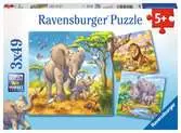 Puzzles 3x49 p - Les grands sauvages Puzzle;Puzzle enfant - Ravensburger