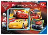Puzzles 3x49 p - Prêts pour la course / Disney Cars 3 Puzzels;Puzzle enfant - Ravensburger