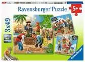 Dobrodružstí na moři 3x49 dílků 2D Puzzle;Dětské puzzle - Ravensburger