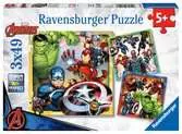 Puzzles 3x49 p - Les puissants Avengers / Marvel Puzzle;Puzzle enfant - Ravensburger