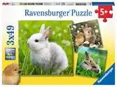 DELIKATNE KRÓLICZKI - 3X49 EL Puzzle;Puzzle dla dzieci - Ravensburger