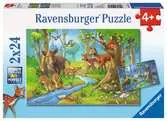 MIESZKAŃCY LASU 2X24 Puzzle;Puzzle dla dzieci - Ravensburger
