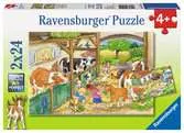 A Day at the Farm         2x24p Puslespil;Puslespil for børn - Ravensburger