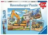 Puzzles 3x49 p - Grands véhicules de construction Puzzle;Puzzles enfants - Ravensburger