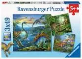 Puzzle dla dzieci 2D: Fascynujące świat dinozaurów 3x49 elementów Puzzle;Puzzle dla dzieci - Ravensburger