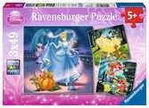 Disney Sněhurka, Popelka a Mořská panna 3x49 dílků 2D Puzzle;Dětské puzzle - Ravensburger