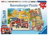 STRAŻACKA EKIPA 3X49 EL Puzzle;Puzzle dla dzieci - Ravensburger