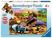 Na stavbě 60 dílků 2D Puzzle;Dětské puzzle - Ravensburger