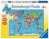 Carte du monde            60p Puzzles;Puzzles pour enfants - Ravensburger