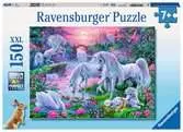 Puzzle dla dzieci 2D: Jednorożce o zachodzie słońca 150 elementów Puzzle;Puzzle dla dzieci - Ravensburger