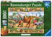 DINOZAURY PUZZLE 100EL. XXL Puzzle;Puzzle dla dzieci - Ravensburger