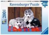 SZCZENIĘTA HUSKY XXL 200 EL Puzzle;Puzzle dla dzieci - Ravensburger