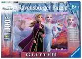 Frozen 2:Strong Sisters 100p Glitter Puslespil;Puslespil for børn - Ravensburger