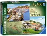 Ravensburger Picturesque Landscapes No.1 Yorkshire - Whitby & Runswick Bay, 2x 500pc Jigsaw Puzzle Puzzles;Adult Puzzles - Ravensburger