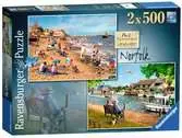 Ravensburger Picturesque Landscapes No.2 Norfolk - Cromer & Horning, 2x 500pc Jigsaw Puzzle Puzzles;Adult Puzzles - Ravensburger