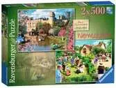 Ravensburger Picturesque Landscapes No.5 Warwickshire - Shakespeare’s Birthplace, Stratford & Warwick Castle 2x 500pc Jigsaw Puzzle Puzzles;Adult Puzzles - Ravensburger