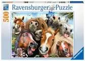 KOŃSKIE SELFIE 500 EL Puzzle;Puzzle dla dzieci - Ravensburger