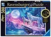 Wolf im Nordlicht Puzzle;Erwachsenenpuzzle - Ravensburger