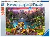 Puzzle 3000 p - Tigres au lagon Puzzle;Puzzle adulte - Ravensburger