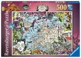 European Map, Quirky Circus, 500pc Pussel;Vuxenpussel - Ravensburger
