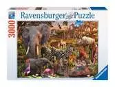 Africký svět zvířat 3000 dílků 2D Puzzle;Puzzle pro dospělé - Ravensburger