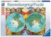 Puzzle 2D 3000 elementów: Antyczna mapa świata Puzzle;Puzzle dla dorosłych - Ravensburger