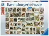 ZNACZKI POCZTOWE - ZWIERZĘTA 3000EL Puzzle;Puzzle dla dorosłych - Ravensburger
