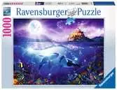 WIELORYBY W BLASKU KSIĘŻYCA 1000EL Puzzle;Puzzle dla dorosłych - Ravensburger