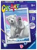 CreArt, Ciao Orso Polare, Dipingere con i Numeri Bambini, Età Raccomandata 9+ Creatività;CreArt - Ravensburger
