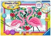 Numéro d art - grand - Flamingos amoureux Loisirs créatifs;Peinture - Numéro d art - Ravensburger