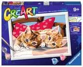 Ravensburger CreArt Paint by Numbers - Two Cuddly Cats Arts & Crafts;CreArt - Ravensburger