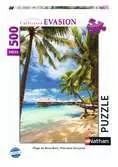 Puzzle N 500 p - Plage de Bora-Bora, Polynésie française Puzzle Nathan;Puzzle adulte - Ravensburger