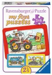 Puzzle dla dzieci 2D: Traktor, koparka i ciężarówka 3x6 elementów - Zdjęcie 1 - Kliknij aby przybliżyć