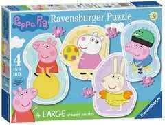 Ravensburger Peppa Pig 4 Large Shaped Jigsaw Puzzles (10,12,14,16pc) - image 1 - Click to Zoom