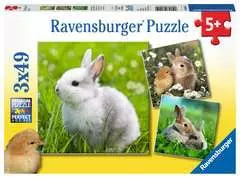 Puzzles 3x49 p - Mignons petits lapins - Image 1 - Cliquer pour agrandir