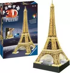 Puzzle 3D Budynki nocą: Wieża Eiffela 216 elementów - Zdjęcie 3 - Kliknij aby przybliżyć