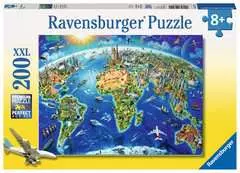 Ravensburger World Landmarks Map XXL 200pc Jigsaw Puzzle - Billede 1 - Klik for at zoome