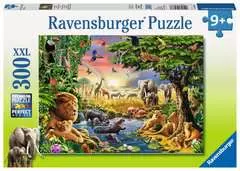 Puzzle 300 p XXL - Un coucher de soleil à l’oasis - Image 1 - Cliquer pour agrandir