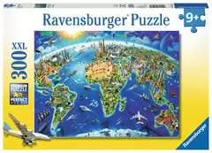 Puzzle 300 p XXL - Carte des monuments du monde - Image 1 - Cliquer pour agrandir